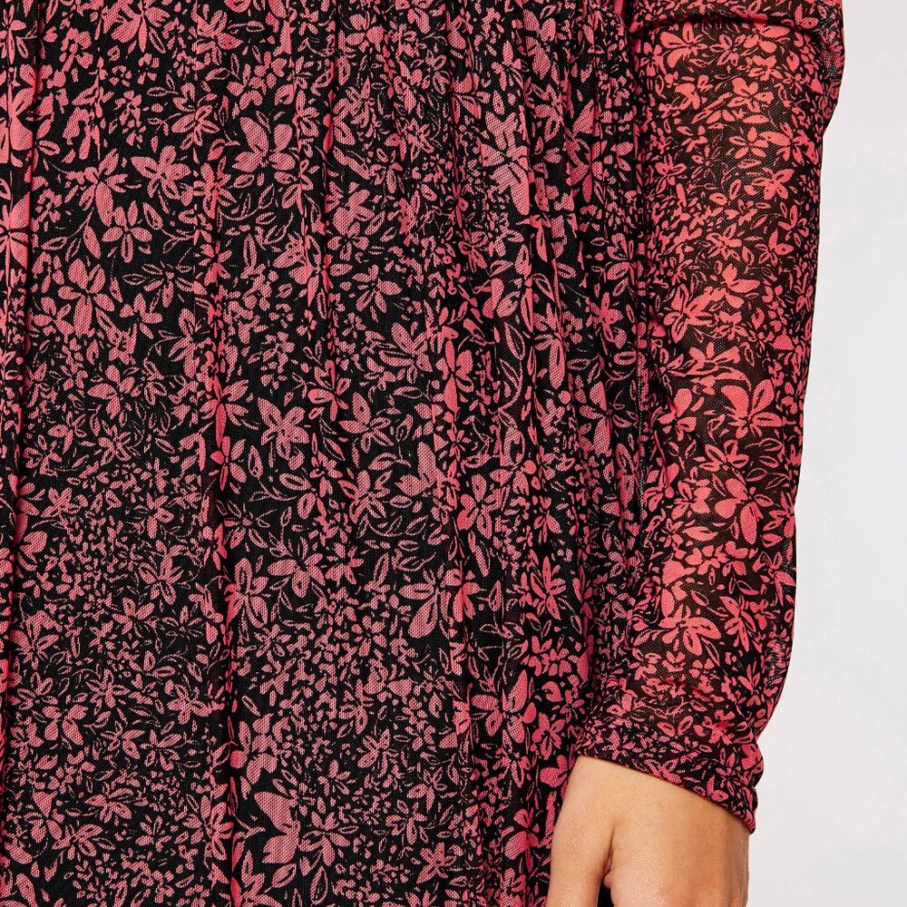 Floral mesh midi dress - Picture 4 of 5